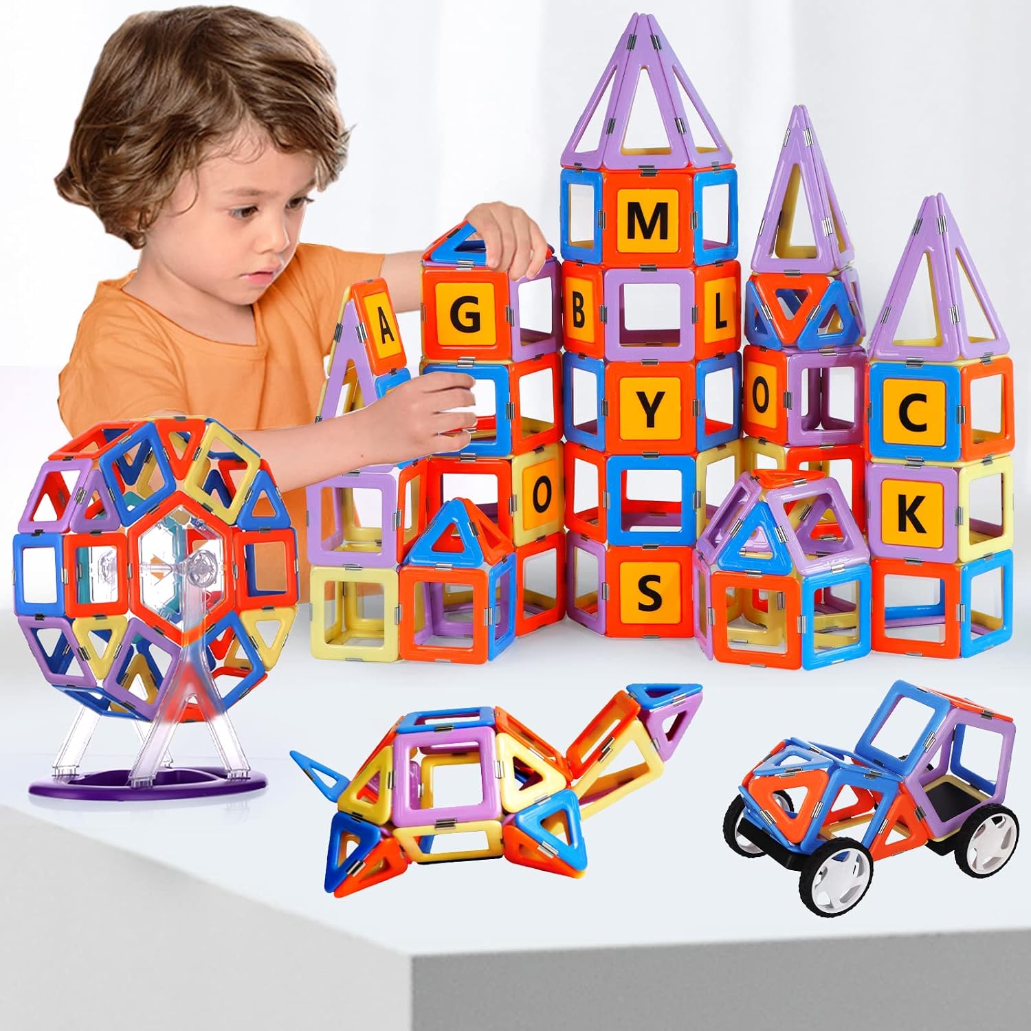 MAGBLOCK 120-Piece Magnetic Building Blocks Set