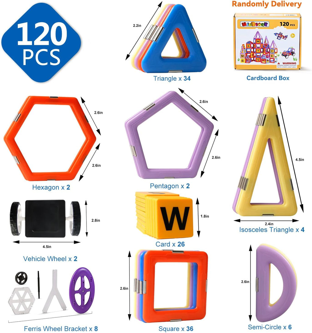 MAGBLOCK 120-Piece Magnetic Building Blocks Set