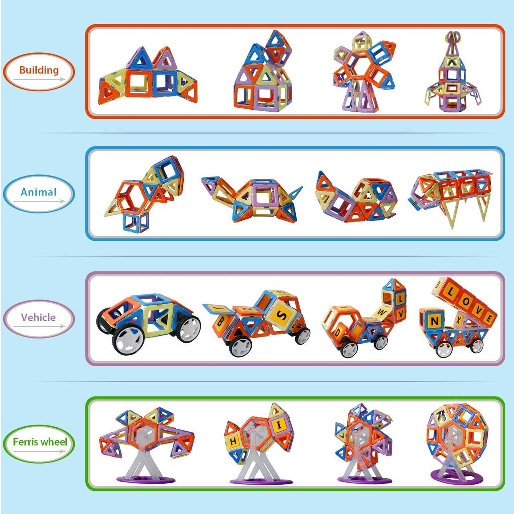 MAGBLOCK 120-Piece Magnetic Building Blocks Set