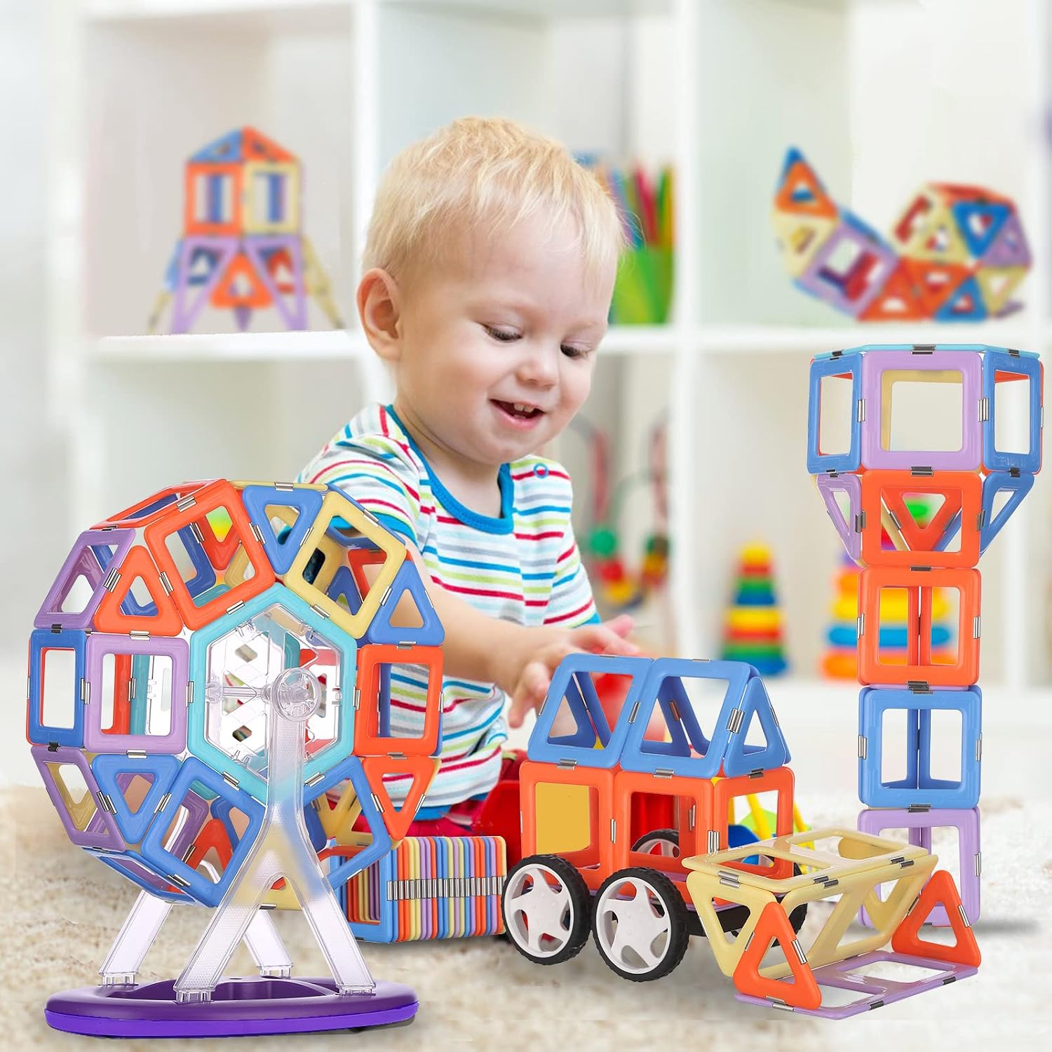 MAGBLOCK 120-Piece Magnetic Building Blocks Set