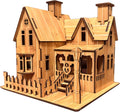 Log Cabin Mini House 3D Wooden Puzzle Kit