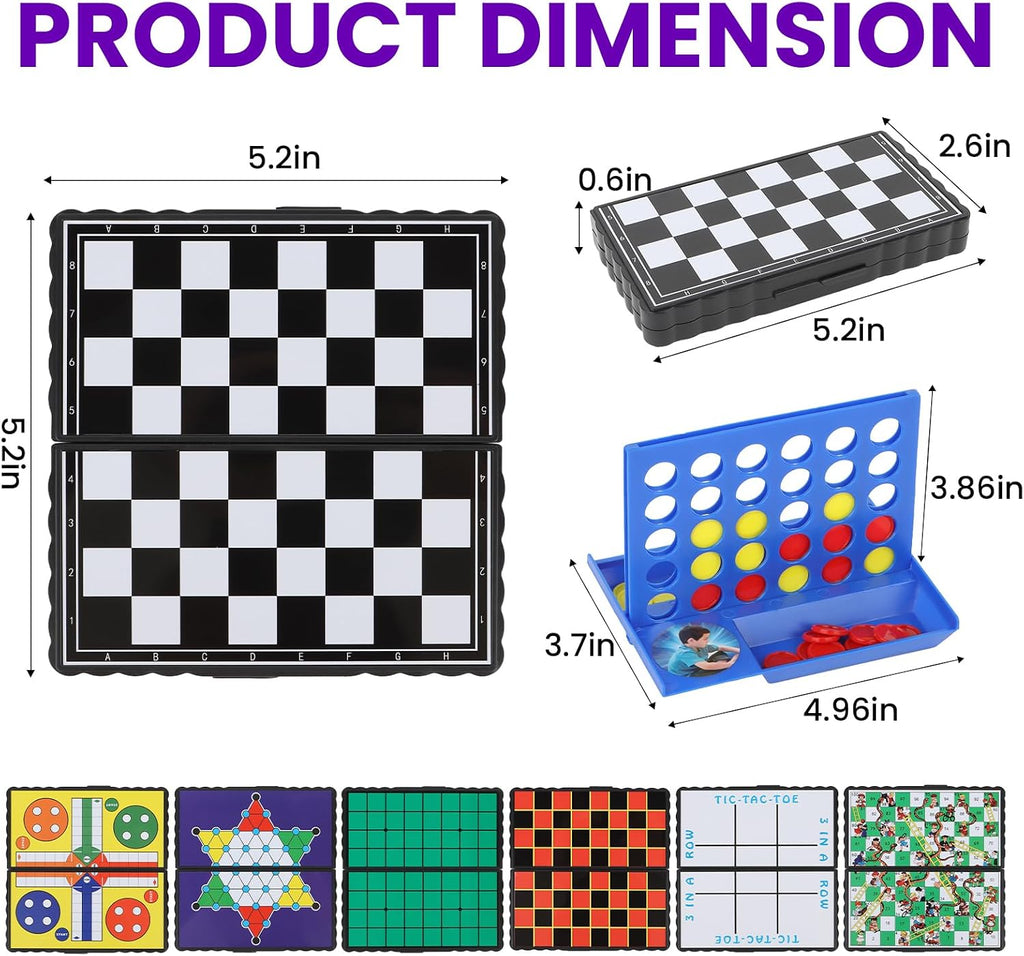 8-in-1 Mini Travel Games Set
