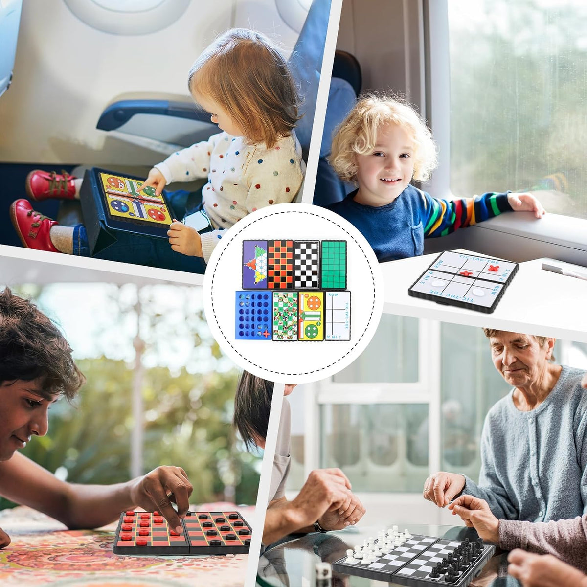 8-in-1 Mini Travel Games Set