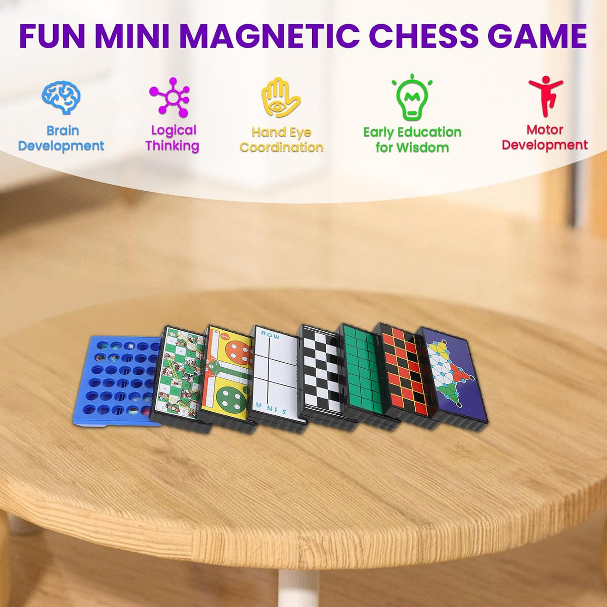 8-in-1 Mini Travel Games Set