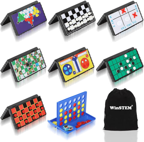 8-in-1 Mini Travel Games Set