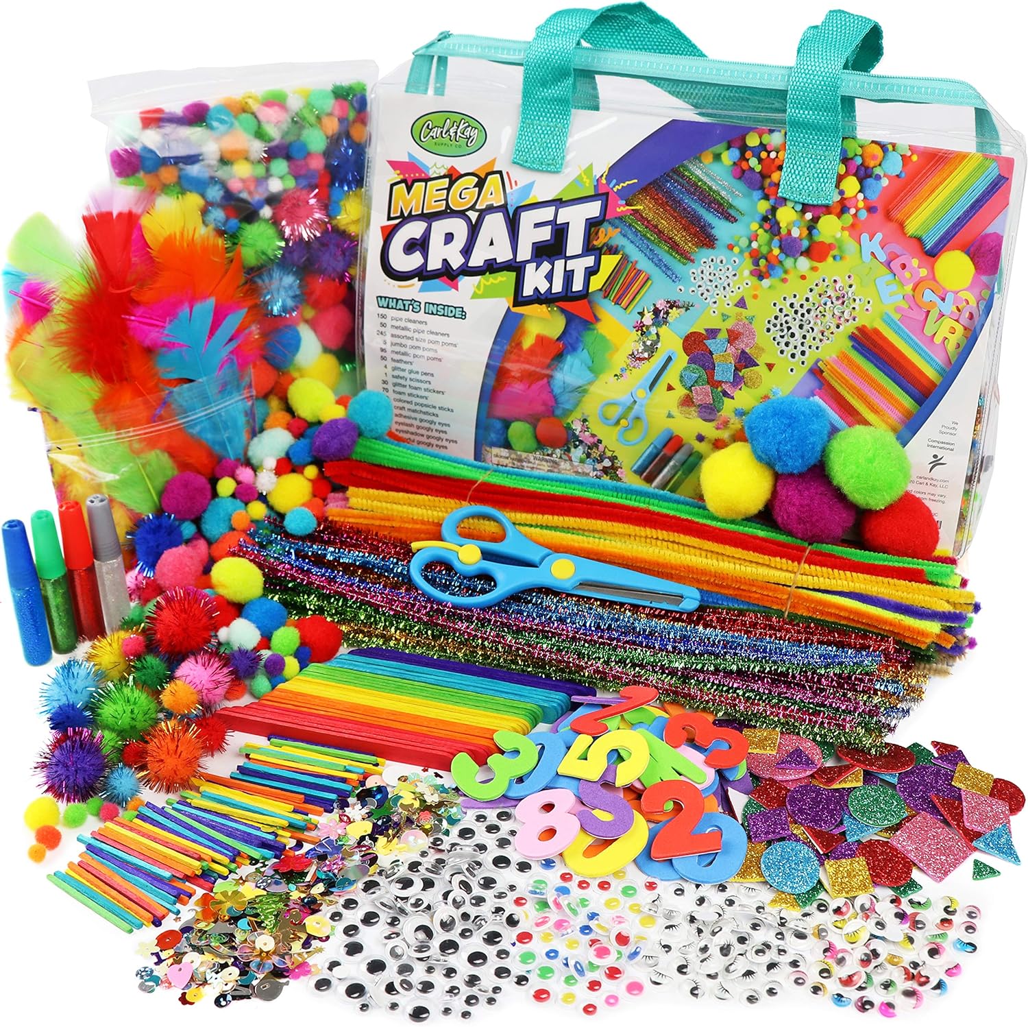 Mega Arts & Crafts Supplies Kit for Kids