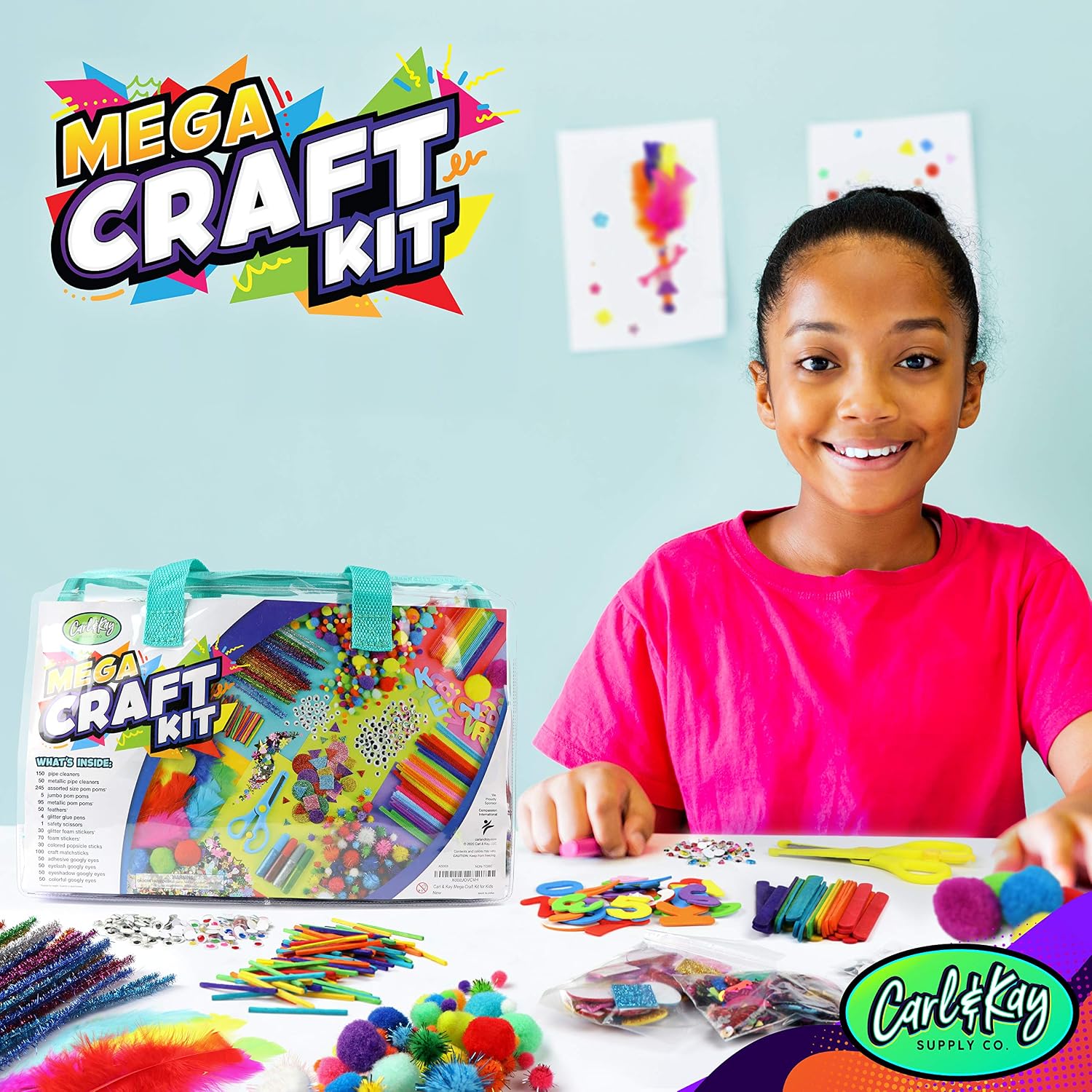 Mega Arts & Crafts Supplies Kit for Kids