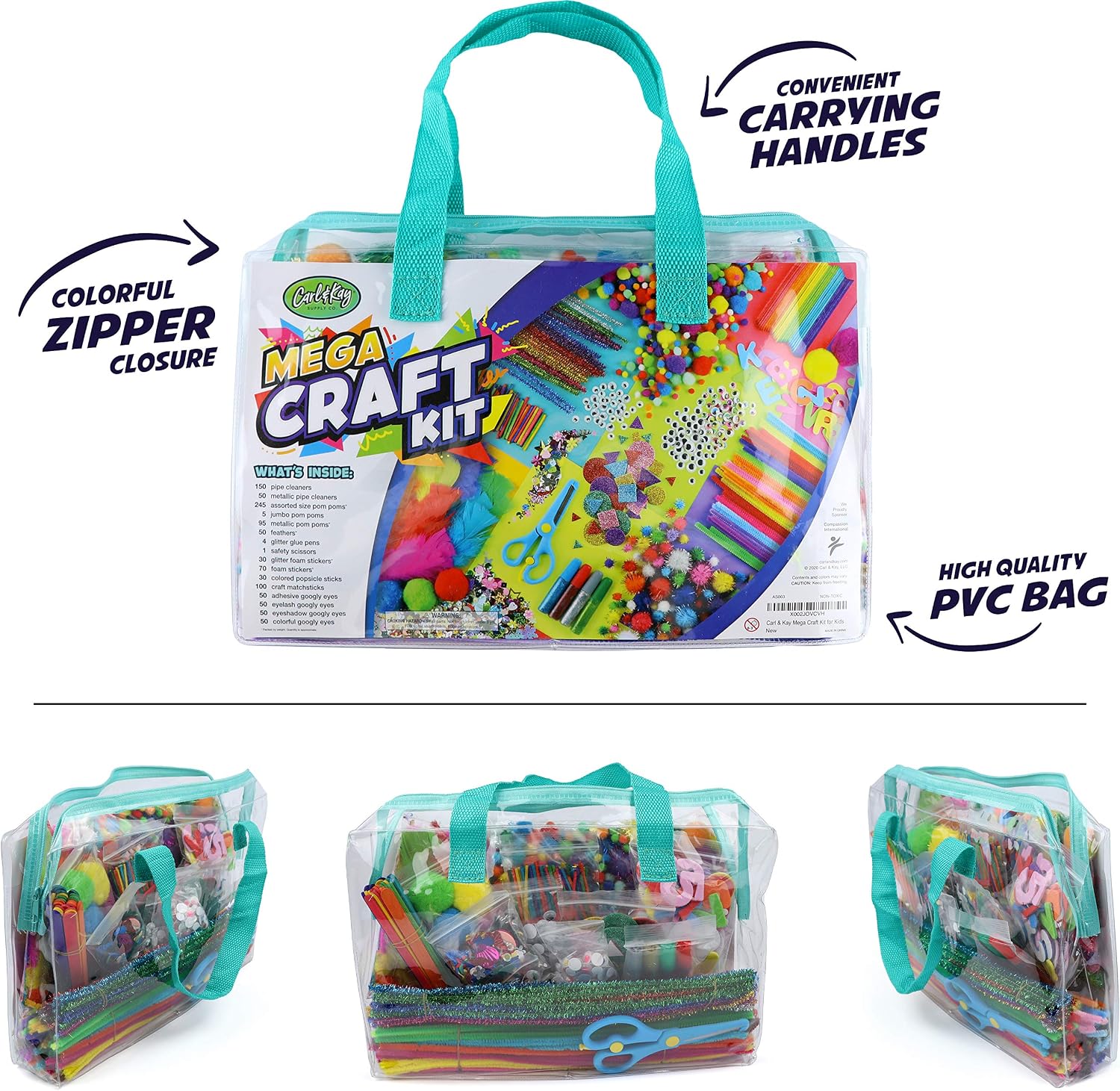 Mega Arts & Crafts Supplies Kit for Kids