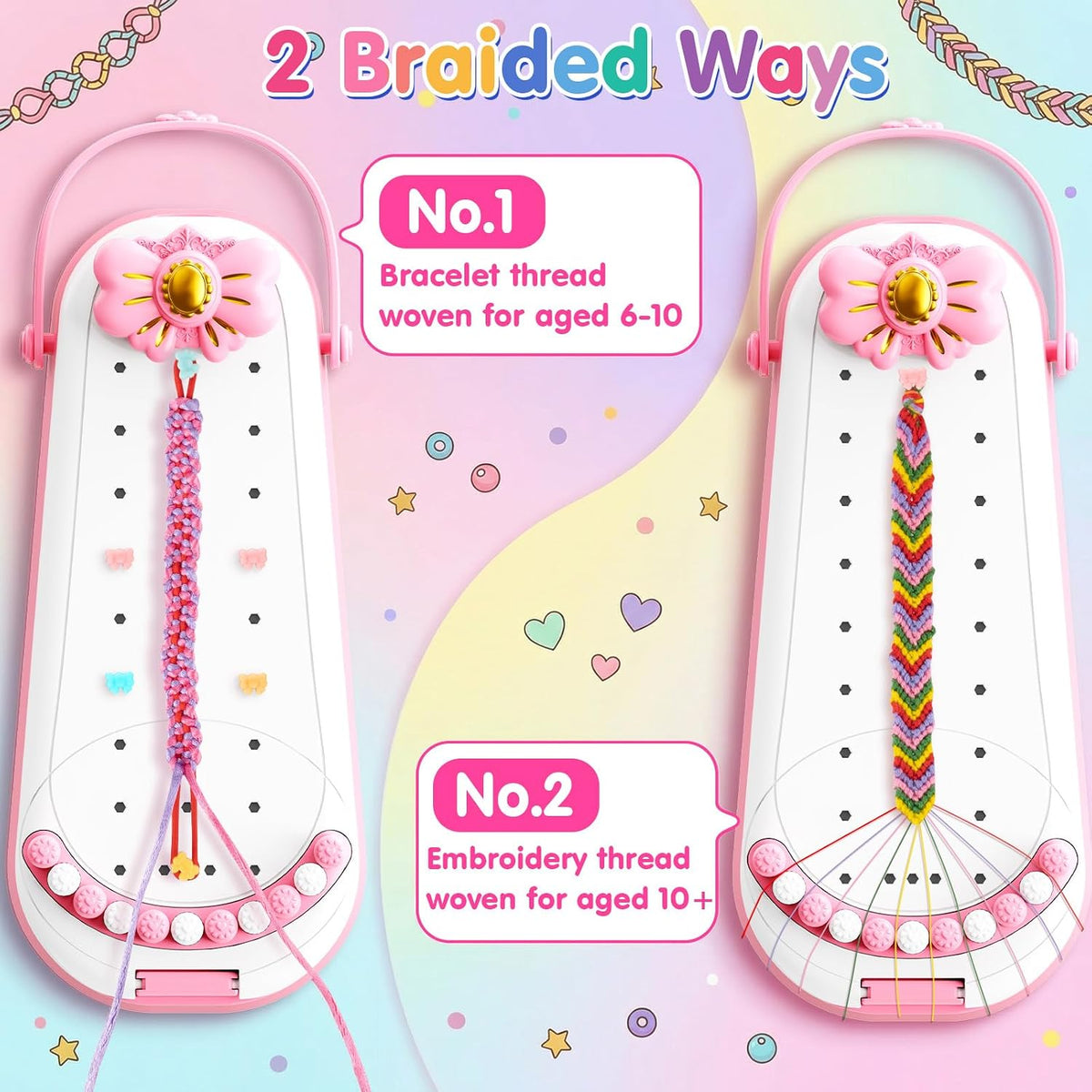 2-in-1 Friendship Bracelet Making Kit