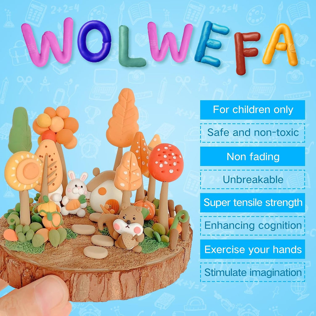 36-Color Air Dry Clay Modeling Kit