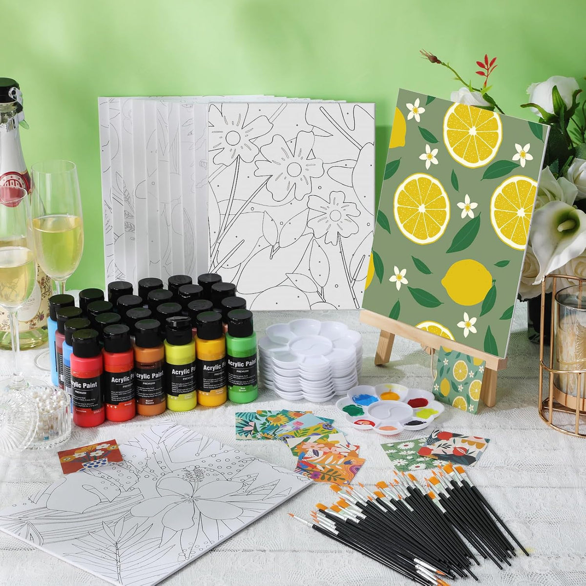 AmazingSpark 12-Set Sip & Paint Kit